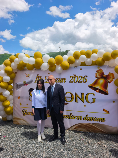 Elm və təhsil naziri azad Kəlbəcərin ilk məzununun "Son zəng" tədbirində iştirak edib (FOTO)