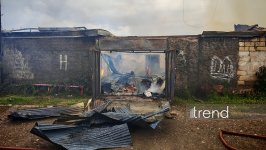 Ağdamda mağazaya ildırım düşüb (FOTO)