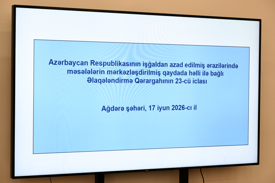 Əlaqələndirmə Qərargahının növbəti iclası Ağdərə şəhərində keçirilib (FOTO)