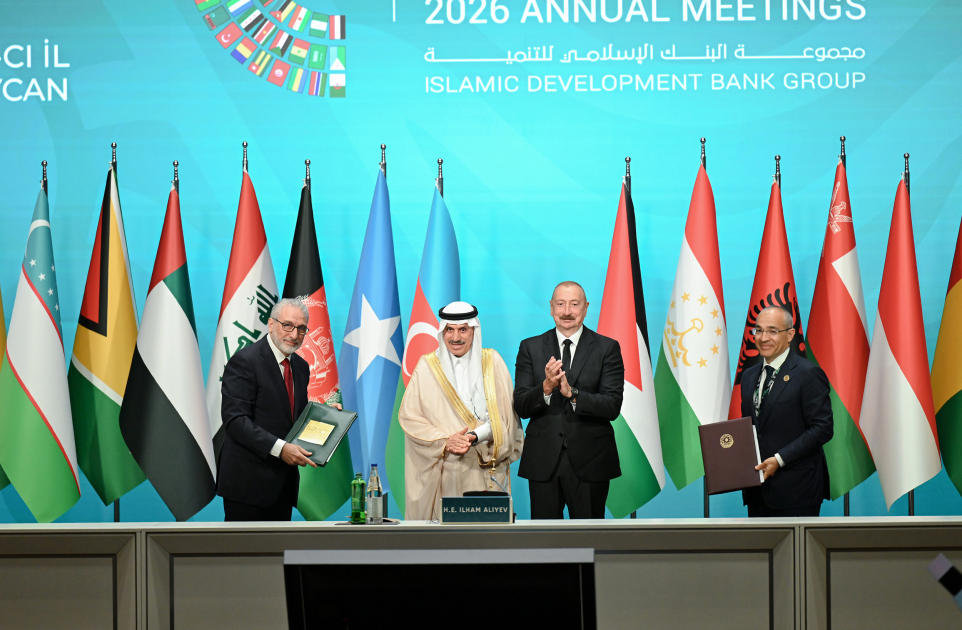 Prezident İlham Əliyevin iştirakı ilə Bakıda İslam İnkişaf Bankı Qrupunun 2026-cı il üzrə İllik Toplantılarının açılış mərasimi keçirilib (VİDEO/FOTO) (YENİLƏNİB)