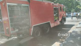 Mingəçevirdə mağazada yanğın baş verib (FOTO)