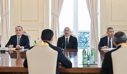 Prezident İlham Əliyevin Türkmənistan Prezidenti ilə geniş tərkibdə görüşü olub (FOTO)