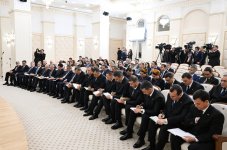 Prezident İlham Əliyev və Türkmənistan Prezidenti Sərdar Berdiməhəmmədov mətbuata bəyanatlarla çıxış ediblər (FOTO)