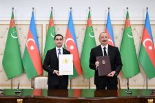 Azərbaycan-Türkmənistan sənədləri mübadilə olunub (FOTO) (YENİLƏNİB)