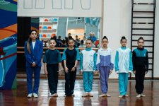 Məktəblilərin Respublika İdman Olimpiadası çərçivəsində bədii gimnastika yarışlarına start verilib (FOTO)