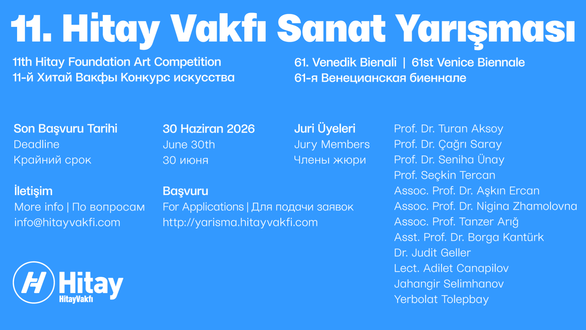 11-ci Hitay Vəqfi İncəsənət Müsabiqəsi bütün Türk Dünyası ölkələri üçün açıq elan edilir (FOTO)