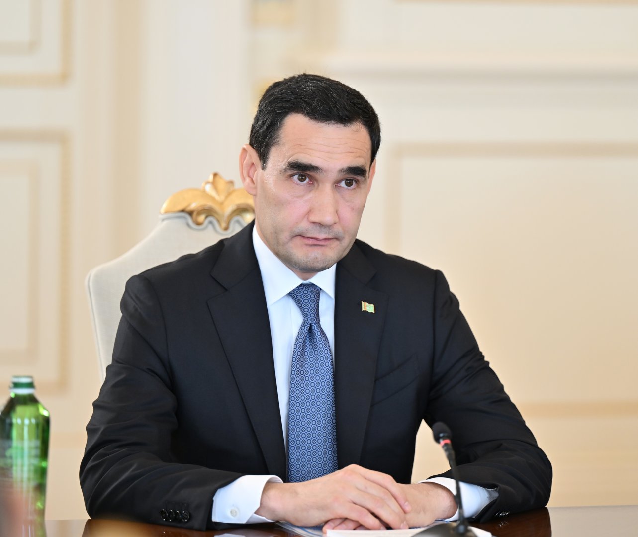 Prezident İlham Əliyevin Türkmənistan Prezidenti ilə geniş tərkibdə görüşü olub (FOTO)