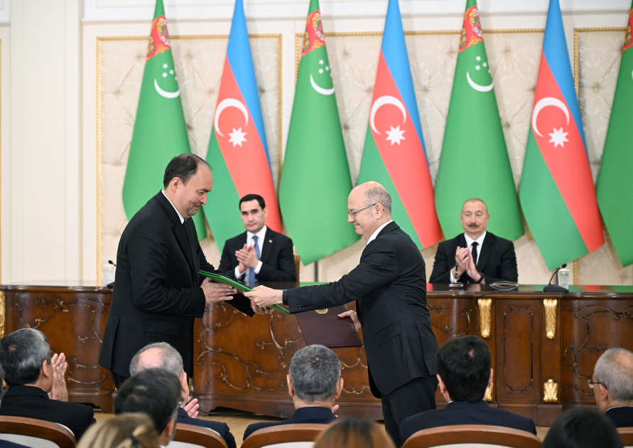 Azərbaycan-Türkmənistan sənədləri mübadilə olunub (FOTO) (YENİLƏNİB)