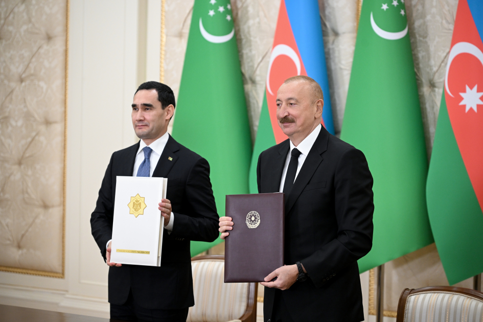 Azərbaycan-Türkmənistan sənədləri mübadilə olunub (FOTO) (YENİLƏNİB)