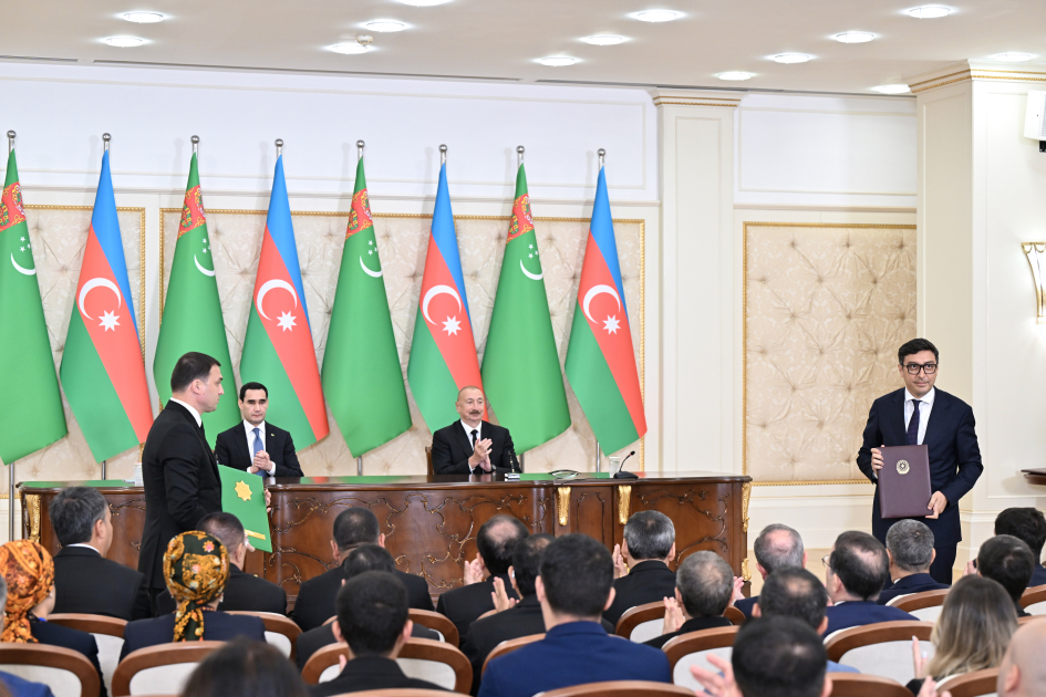Azərbaycan-Türkmənistan sənədləri mübadilə olunub (FOTO) (YENİLƏNİB)