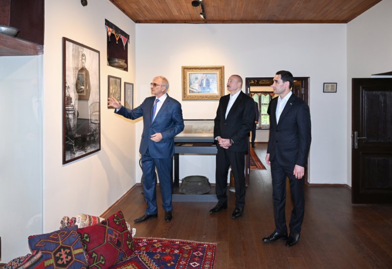 Azərbaycan Prezidenti İlham Əliyev və Türkmənistan Prezidenti Sərdar Berdiməhəmmədov Şuşada Bülbülün ev-muzeyində olublar (FOTO)