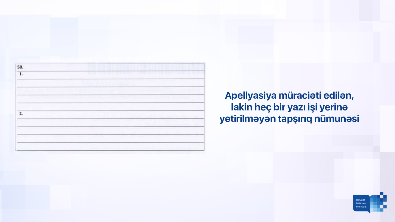 DİM abituriyentlərin apellyasiya müraciətlərinin ödənişli olmasını istəyir