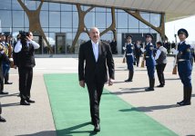 Türkmənistan Prezidenti Sərdar Berdiməhəmmədov Füzuli rayonuna gəlib (FOTO)