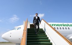 Türkmənistan Prezidenti Sərdar Berdiməhəmmədov Füzuli rayonuna gəlib (FOTO)