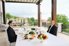 Azərbaycan Prezidenti İlham Əliyev və Türkmənistan Prezidenti Sərdar Berdiməhəmmədov Şuşada birgə nahar ediblər (FOTO)