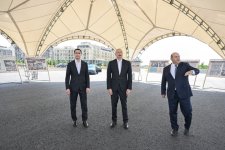 Azərbaycan Prezidenti İlham Əliyev və Türkmənistan Prezidenti Sərdar Berdiməhəmmədov Füzuli şəhərinin dağıdılmış yerlərinə baxıblar (FOTO)