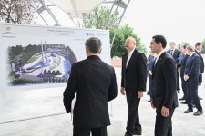 Azərbaycan Prezidenti İlham Əliyev və Türkmənistan Prezidenti Sərdar Berdiməhəmmədov Şuşa məscidində tikinti işlərinin gedişi ilə tanış olublar (FOTO)