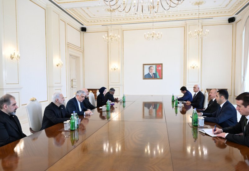 Prezident İlham Əliyev İran İslam Şurası Məclisinin sədrinin başçılıq etdiyi nümayəndə heyətini qəbul edib (FOTO/VİDEO)