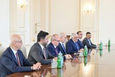 Prezident İlham Əliyev Türkiyə Böyük Millət Məclisi sədrinin rəhbərlik etdiyi nümayəndə heyətini qəbul edib (FOTO/VİDEO)