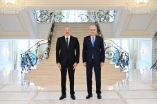 Prezident İlham Əliyev Türkiyə Böyük Millət Məclisi sədrinin rəhbərlik etdiyi nümayəndə heyətini qəbul edib (FOTO/VİDEO)