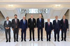 Prezident İlham Əliyev Türkiyə Böyük Millət Məclisi sədrinin rəhbərlik etdiyi nümayəndə heyətini qəbul edib (FOTO/VİDEO)
