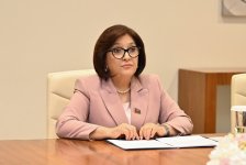 Sahibə Qafarova Məhəmməd Baqer Qalibaf ilə görüşüb (FOTO)