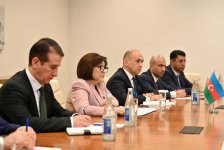 Sahibə Qafarova Məhəmməd Baqer Qalibaf ilə görüşüb (FOTO)