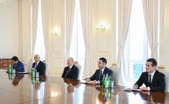 Prezident İlham Əliyev İran İslam Şurası Məclisinin sədrinin başçılıq etdiyi nümayəndə heyətini qəbul edib (FOTO)