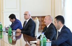 Prezident İlham Əliyev İran İslam Şurası Məclisinin sədrinin başçılıq etdiyi nümayəndə heyətini qəbul edib (FOTO)