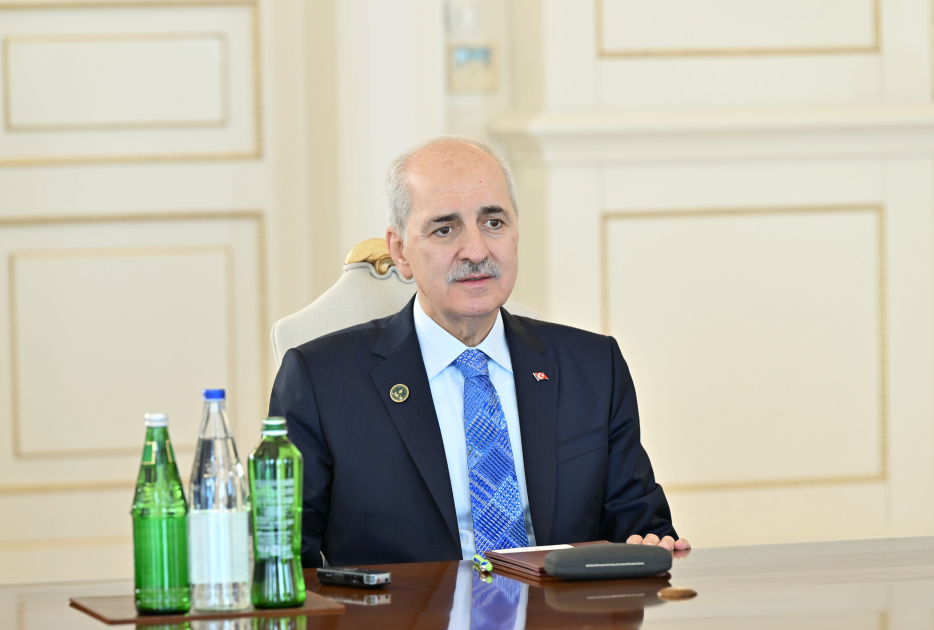 Prezident İlham Əliyev Türkiyə Böyük Millət Məclisi sədrinin rəhbərlik etdiyi nümayəndə heyətini qəbul edib (FOTO/VİDEO)