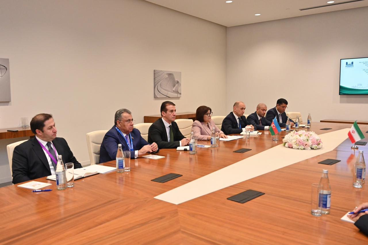Sahibə Qafarova Məhəmməd Baqer Qalibaf ilə görüşüb (FOTO)