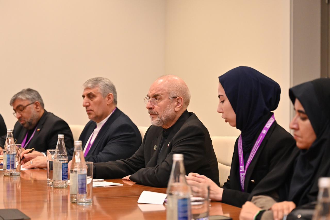 Sahibə Qafarova Məhəmməd Baqer Qalibaf ilə görüşüb (FOTO)