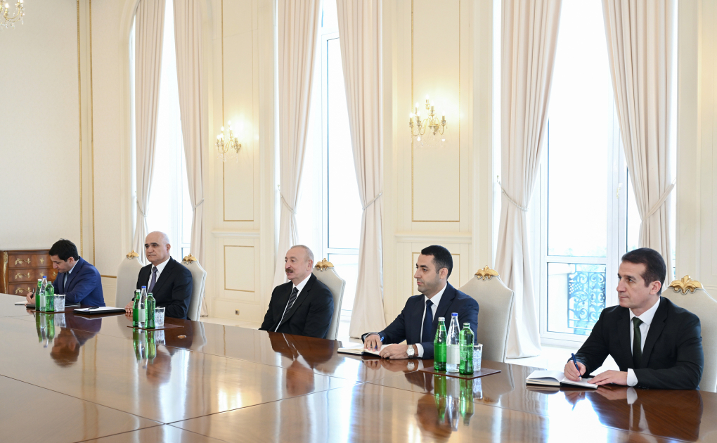 Prezident İlham Əliyev İran İslam Şurası Məclisinin sədrinin başçılıq etdiyi nümayəndə heyətini qəbul edib (FOTO)