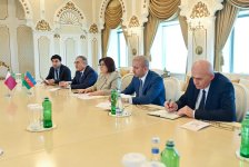 Sahibə Qafarova Qətər Dövləti Şura Məclisinin sədri ilə görüşüb (FOTO)