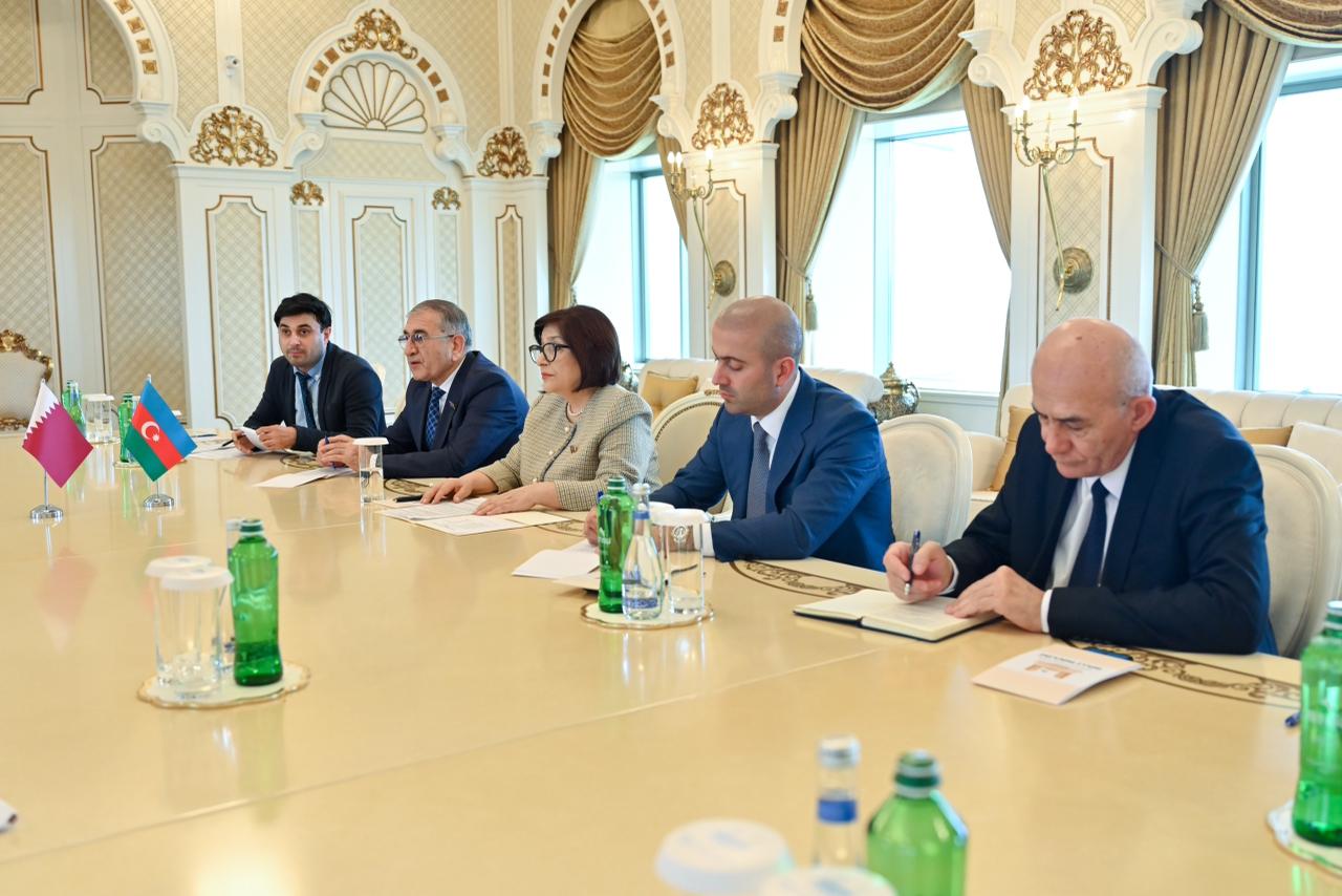 Sahibə Qafarova Qətər Dövləti Şura Məclisinin sədri ilə görüşüb (FOTO)