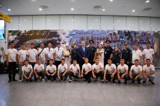 Azərbaycan kursantları Qazaxıstanda hərbi vətənpərvəlik toplanışında iştirak edirlər (FOTO)