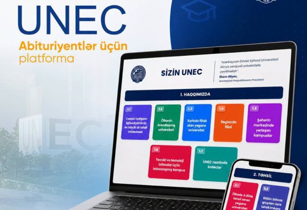 Abituriyentlər üçün yeni rəqəmsal platforma: “SİZİN UNEC”