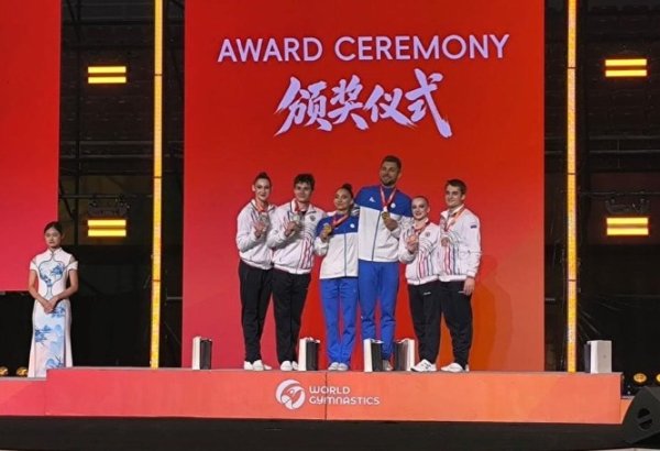 Azərbaycan gimnastları Dünya kubokunda qızıl medal qazanıblar (FOTO)