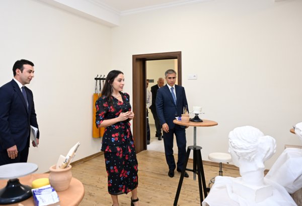 Heydər Əliyev Fondunun vitse-prezidenti Leyla Əliyeva Şəki Şəhər İncəsənət Məktəbində olub (FOTO)