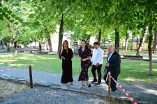 Heydər Əliyev Fondunun vitse-prezidenti Leyla Əliyeva Şəki şəhərindəki Məhəmməd Füzuli adına parkda görülən işlərlə tanış olub (FOTO)