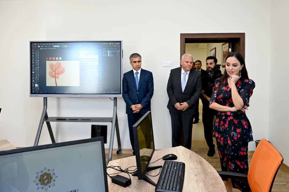 Heydər Əliyev Fondunun vitse-prezidenti Leyla Əliyeva Şəki Şəhər İncəsənət Məktəbində olub (FOTO)