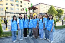 Leyla Əliyevanın iştirakı ilə Yevlaxda abadlaşdırılmış məhəllə sakinlərin istifadəsinə verilib (FOTO)