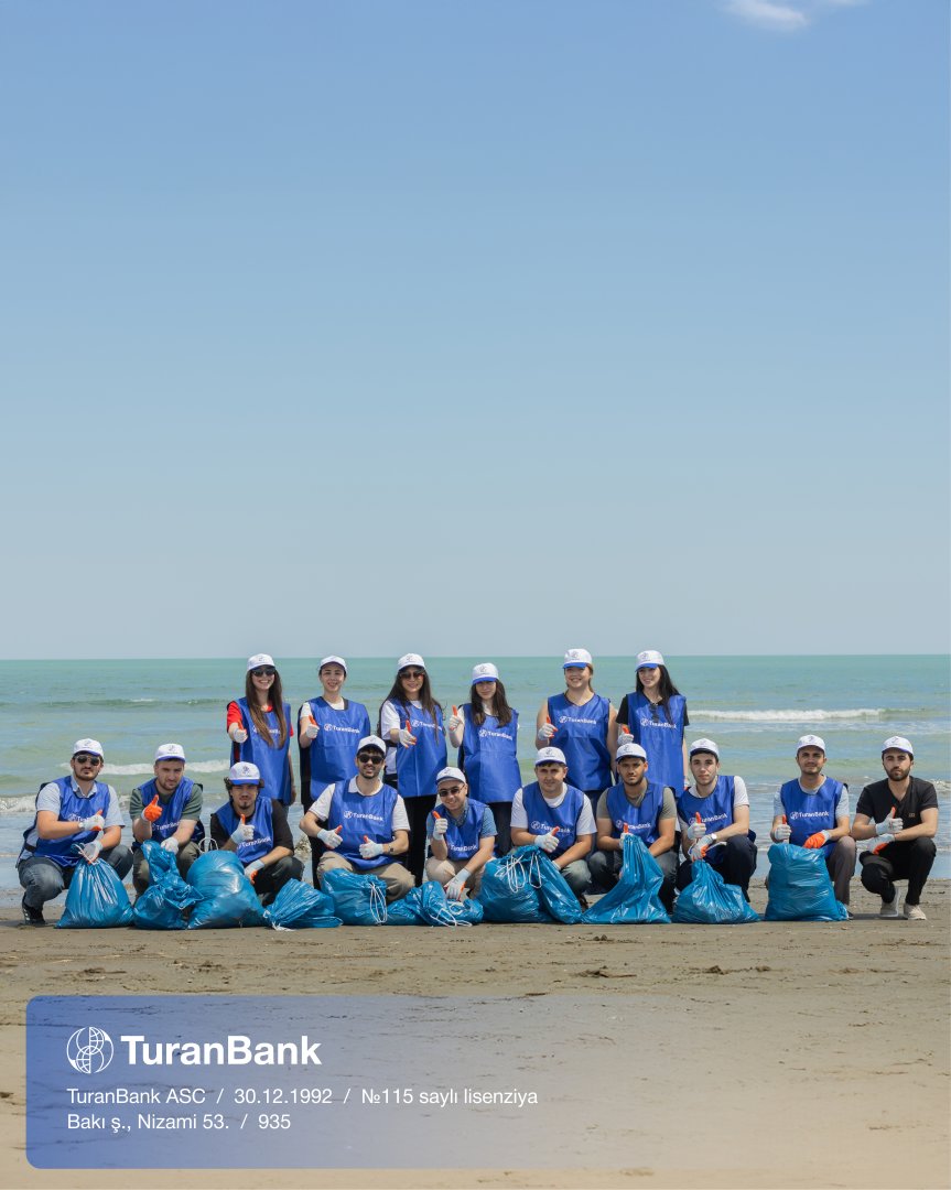 TuranBank Ekologiya və Təbii Sərvətlər Nazirliyi ilə birgə Xəzər sahilində təmizlik aksiyası keçirib (FOTO)