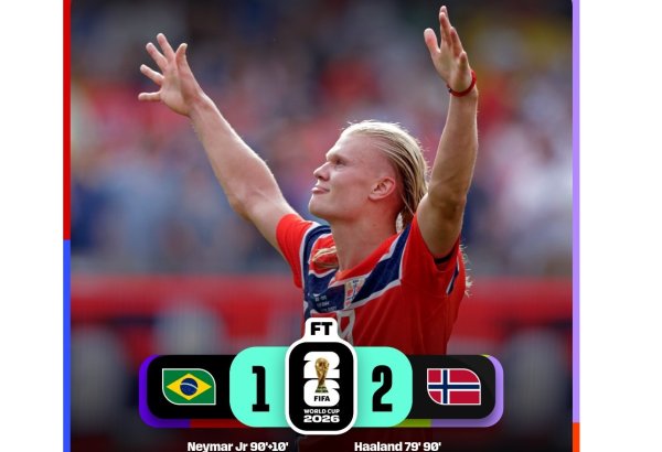 Norveç Braziliyanı məğlub edərək 1/4 finala vəsiqə qazanıb