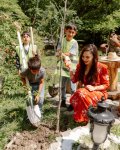 Leyla Əliyeva Qəbələdə fərdi sərginin açılışında və ağacəkmə aksiyasında iştirak edib (FOTO)