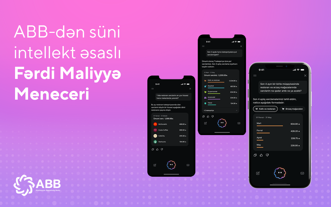ABB-dən süni intellekt əsaslı Fərdi Maliyyə Meneceri! (FOTO)