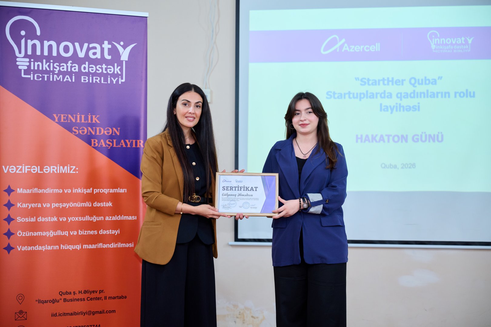 Qubada qadınların sahibkarlıq potensialını gücləndirən layihə başa çatdı (FOTO)