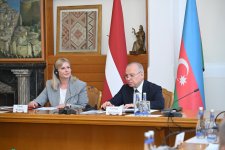 Konstitusiya Məhkəməsində Latviya Konstitusiya Məhkəməsinin sədri ilə görüş olub (FOTO)
