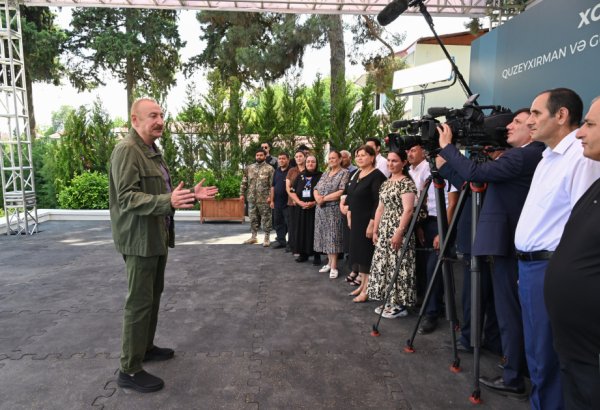 Prezident İlham Əliyev Xocavənd rayonunun Quzeyxırman kəndində olub (FOTO) (YENİLƏNİB)