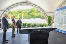 Prezident İlham Əliyev Laçında Hoçaz çayının üzərindəki su elektrik stansiyalarının açılışında iştirak edib (FOTO)